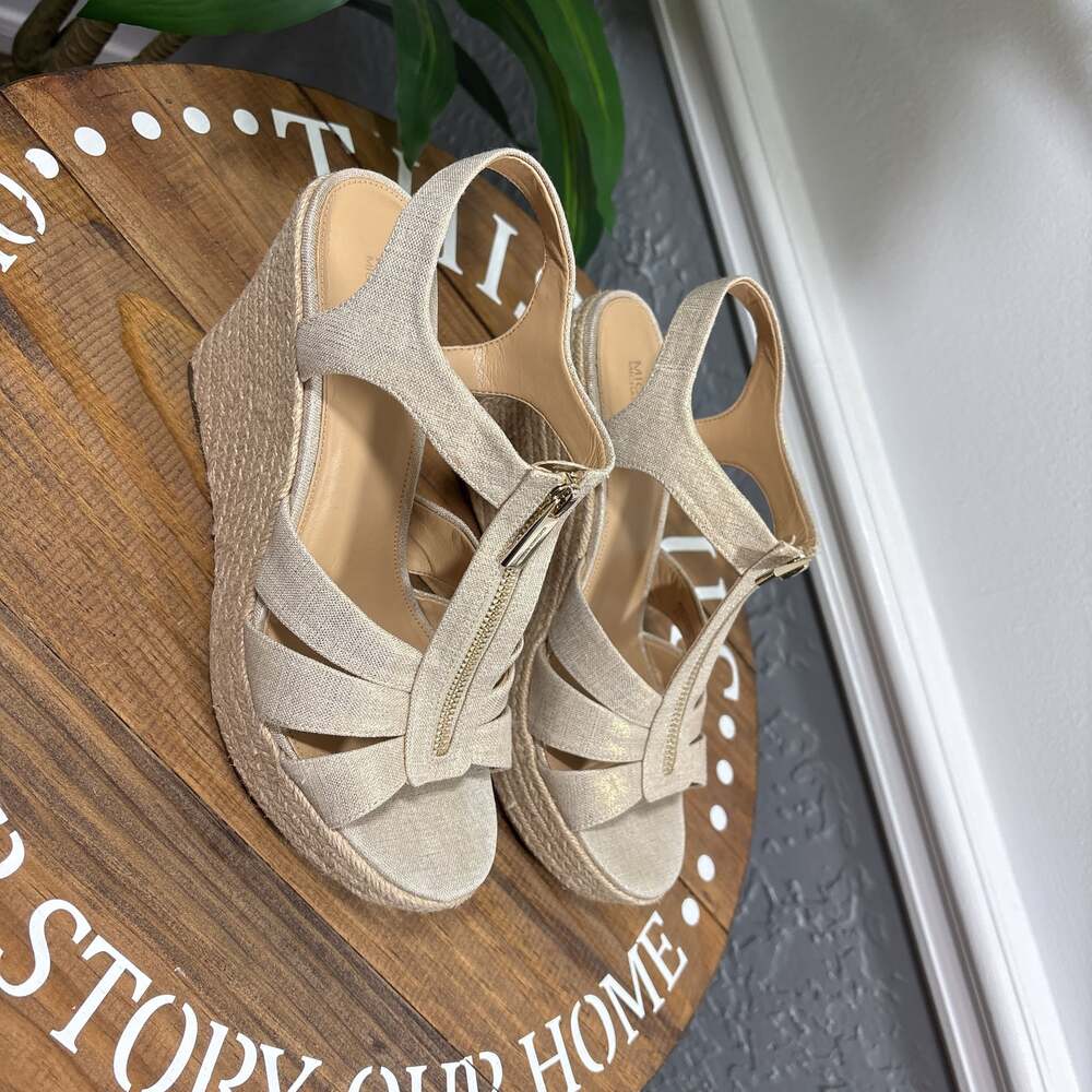 Michael Michael Kors Berkley Espadrille Wedge Sandals - Sz 9.5M